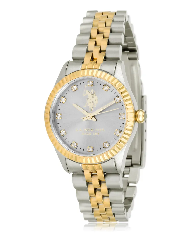 U.S. Polo Assn.  Azure Damenarmbanduhr - Silber Silber
