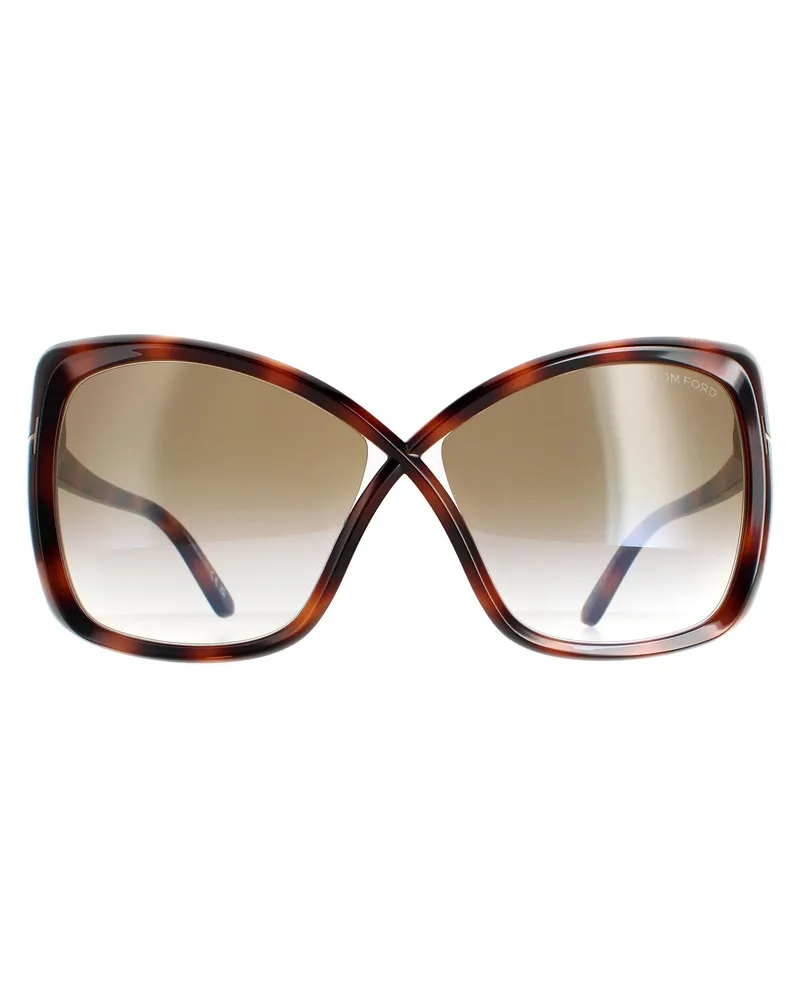 Tom Ford Butterfly Womens Blonde Havana Brown Gradient FT0943 Jasmin Sunglasses Braun