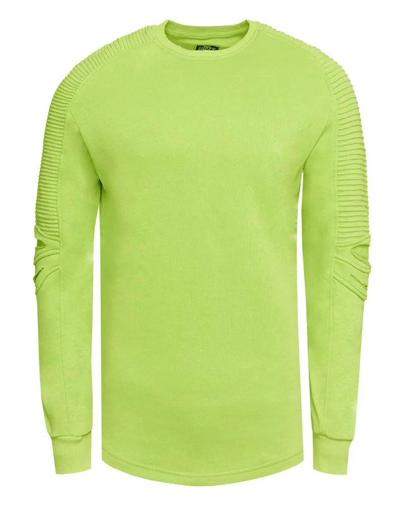 Rusty Neal Biker Sweater Limettengrün