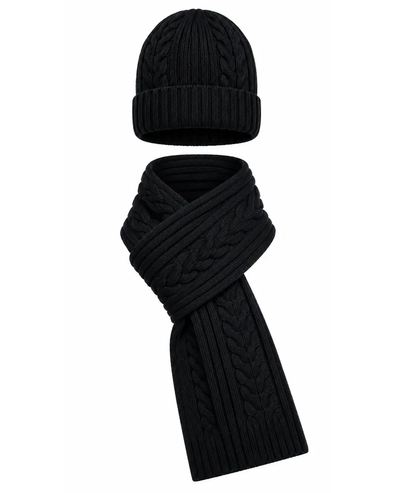 Felix Hardy Schal & Beanie Schal-Und-Mützen-Set Schwarz