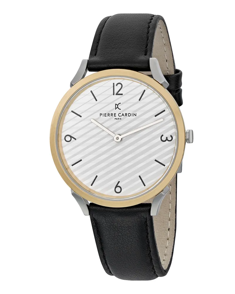 Pierre Cardin Pigalle Stripes Schwarz Herren Armbanduhr CPI.2015 Schwarz
