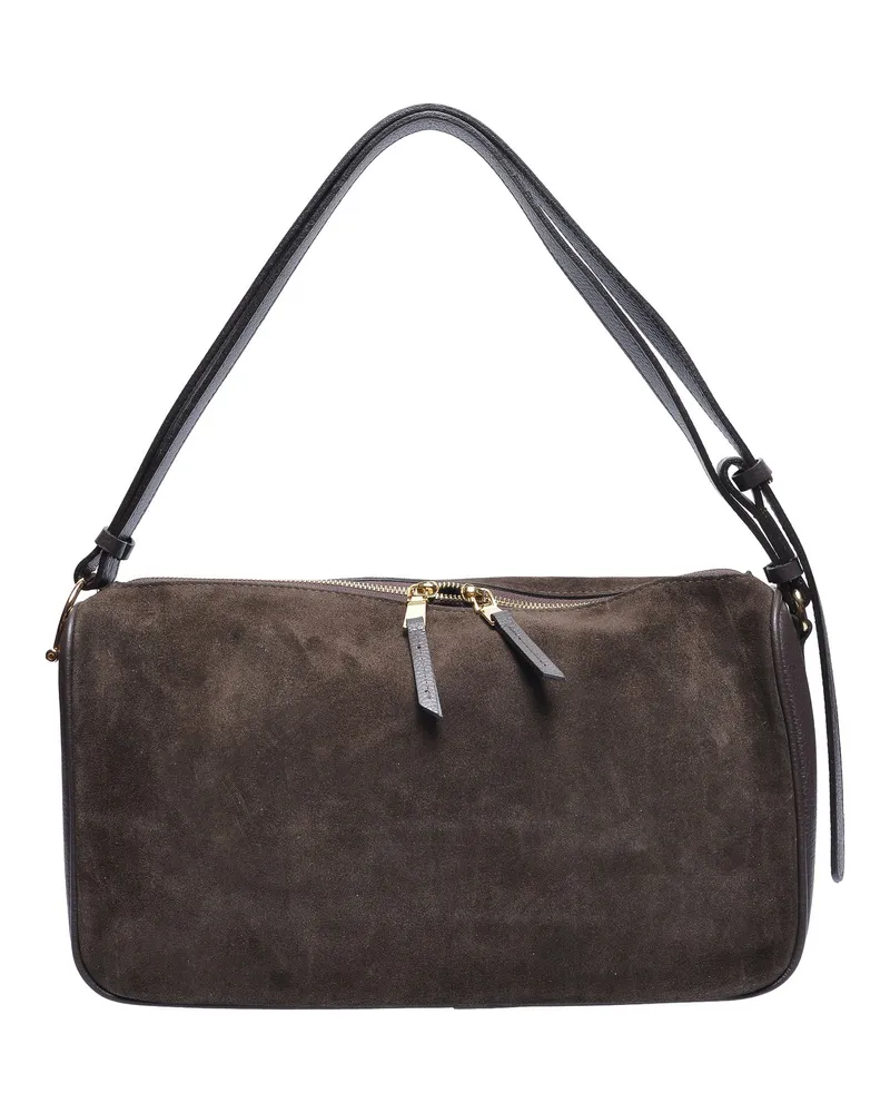 Luisa Vannini Kastanienbraun Rindsledertasche Dunkelbraun