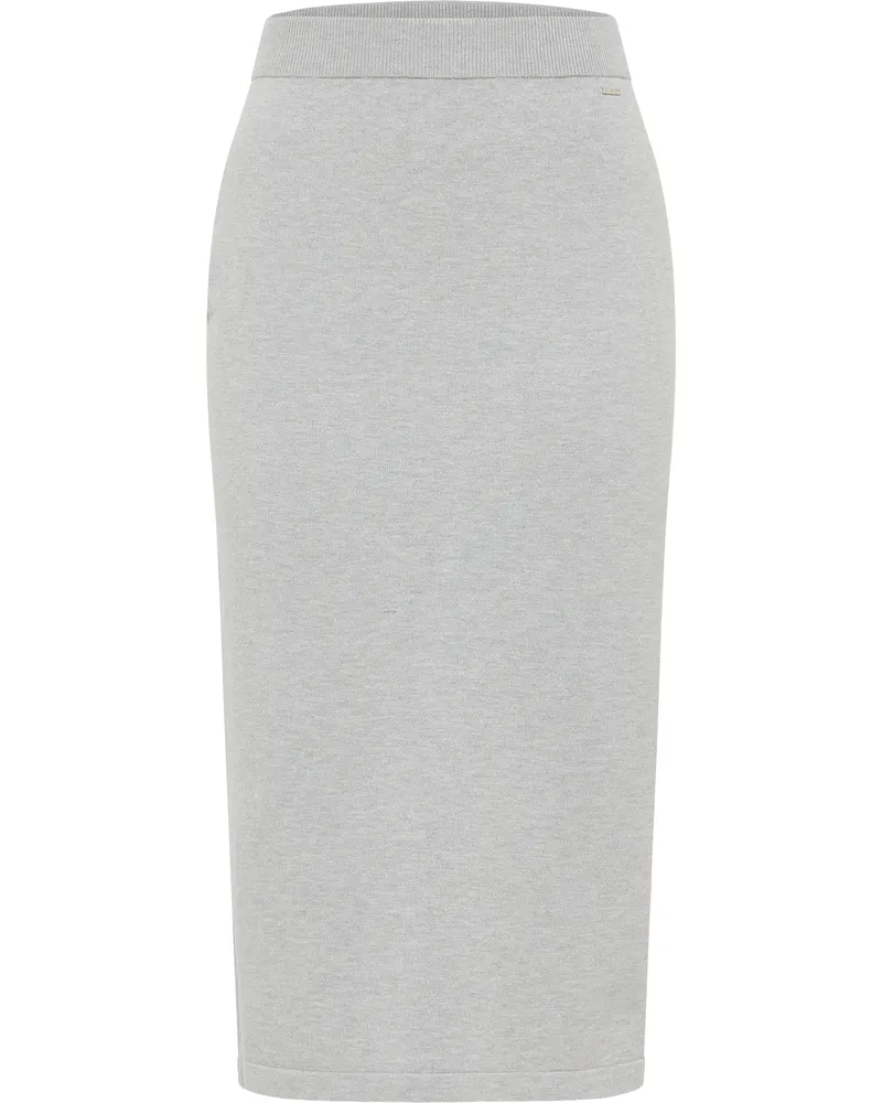 DreiMaster Strickrock Damen Grau Melange Grau