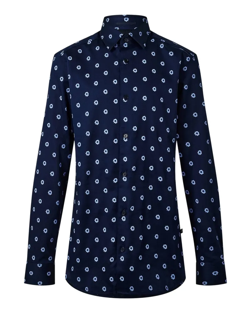 Ted Baker Hemd für Herren, Langärmlig (Marine Marineblau
