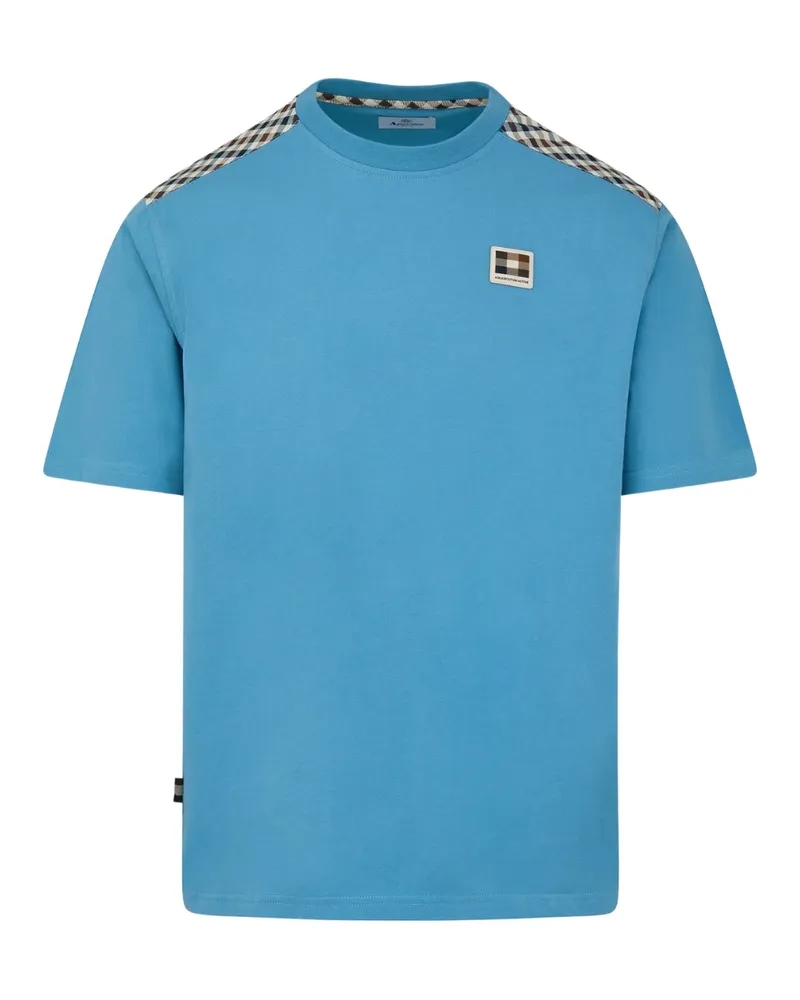 Aquascutum Active Insert Lamina Avio Blue T-shirt Blau