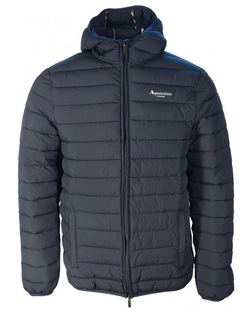 Aquascutum Kapuzenjacke für Herren, Aktiv (Dunkles Marineblau Marineblau
