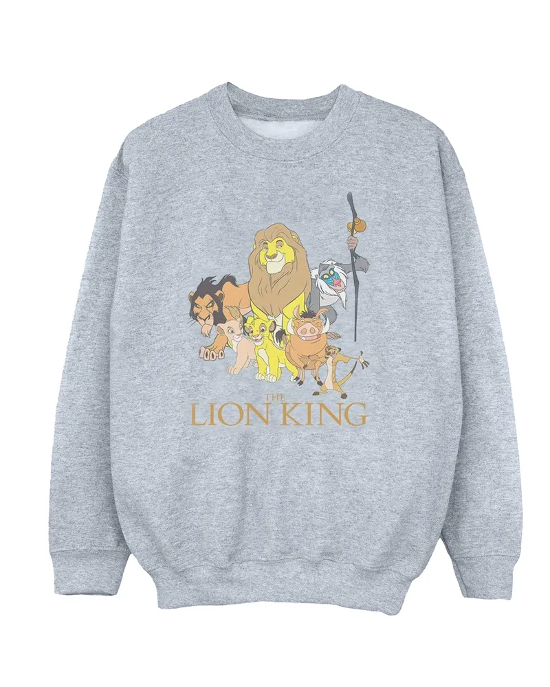 Disney The Lion King Group" Sweatshirt für Mädchen (Grau Hellgrau