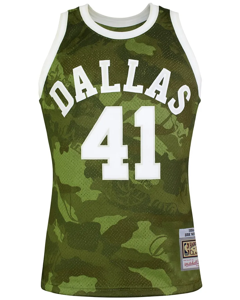 Mitchell & Ness NBA Dallas Mavericks 41 Nowitzki Swingman Trikot Camouflage
