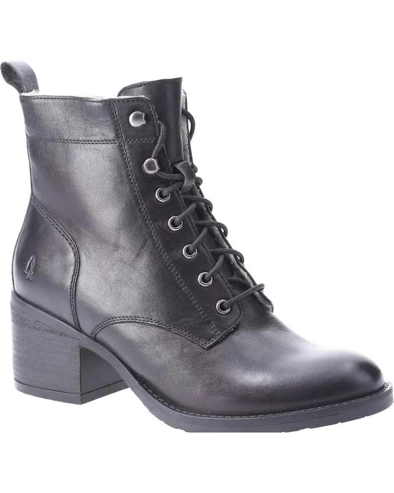 Hush Puppies Harriet Leder Damen Schwarz Stiefel Schwarz