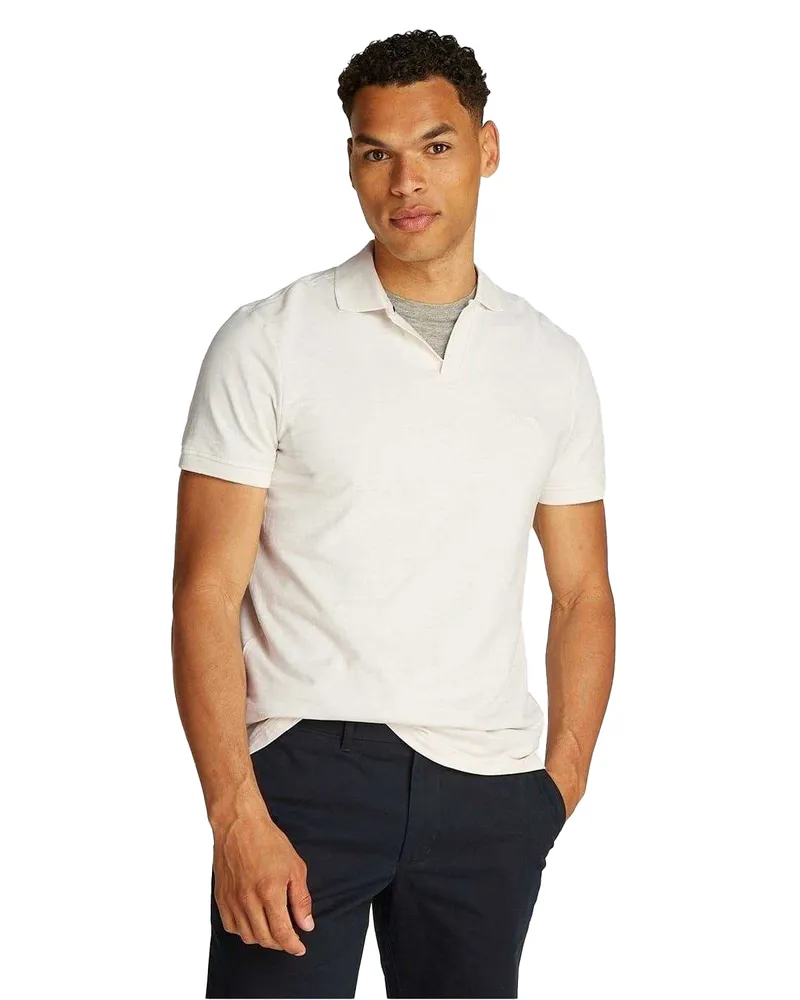 Tommy Hilfiger Terry" Poloshirt für Herren, Regulär (Elfenbein/Blütenblatt Elfenbein