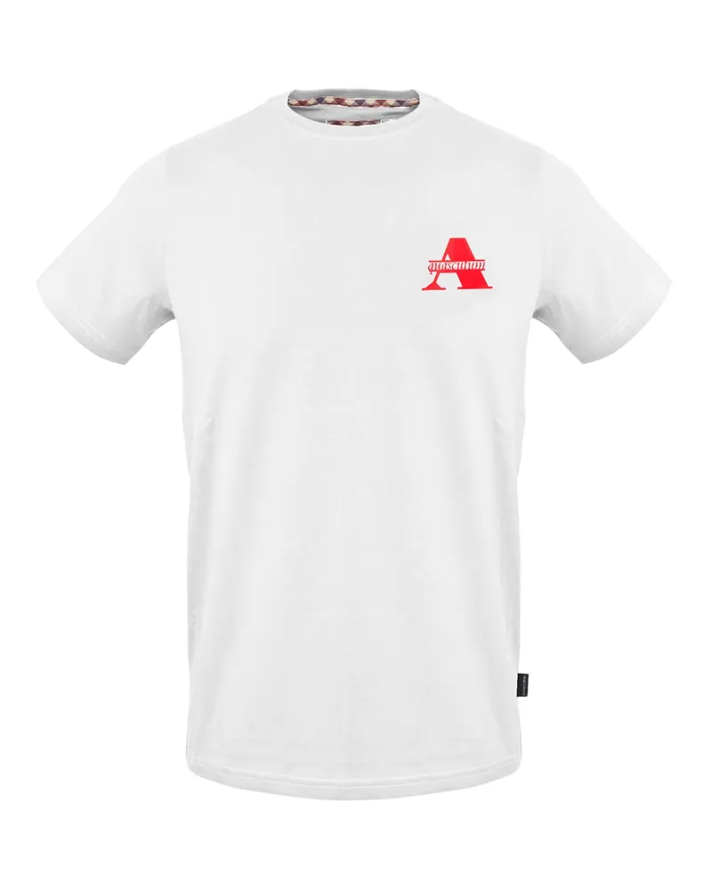 Aquascutum T-Shirt für Herren, Regulär (Weiß Weiß