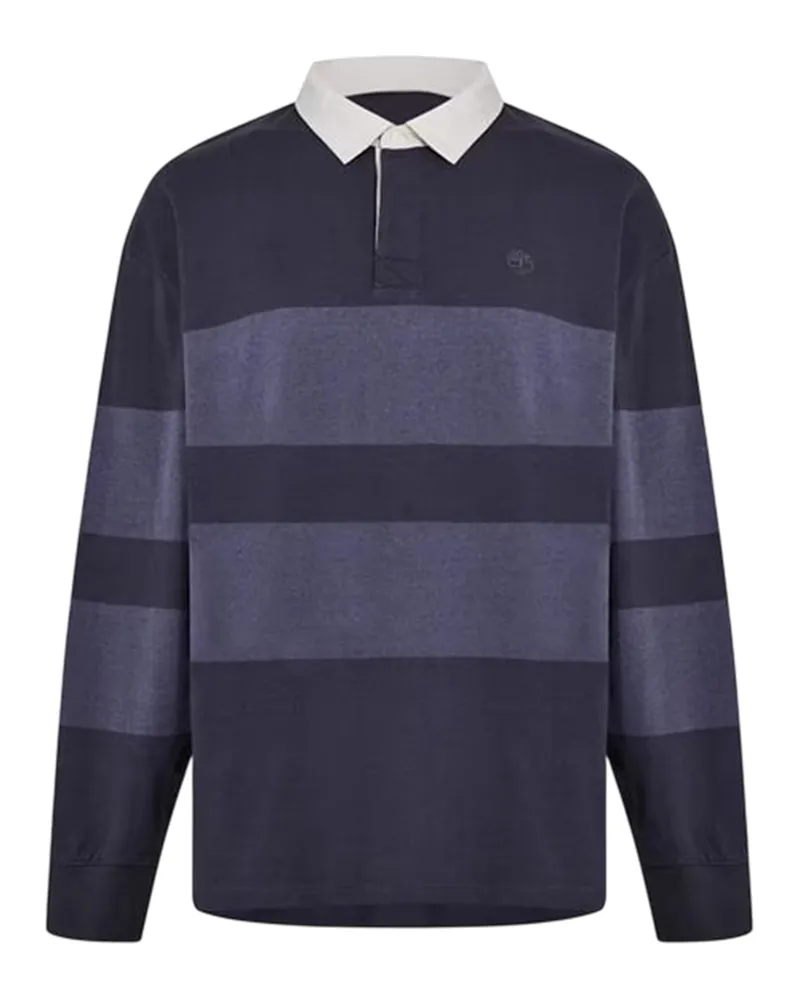 Timberland Poloshirt für Herren, Rugby, Langärmlig (Schwarz Schwarz