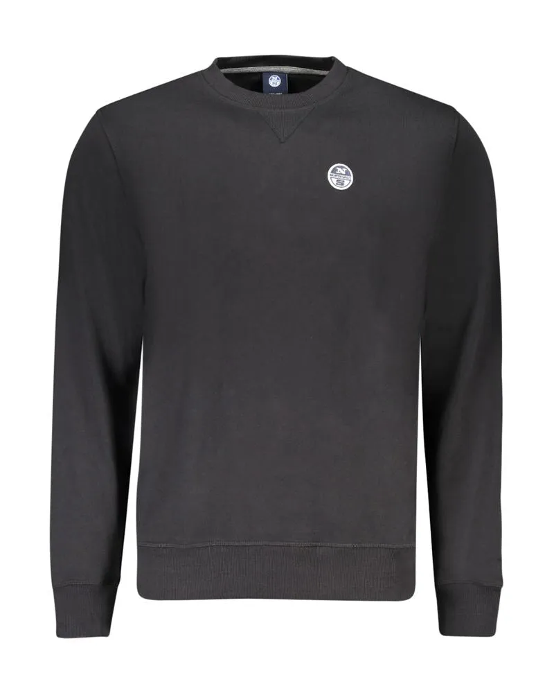 North Sails Schwarzes Baumwoll-Sweatshirt für Herren Schwarz