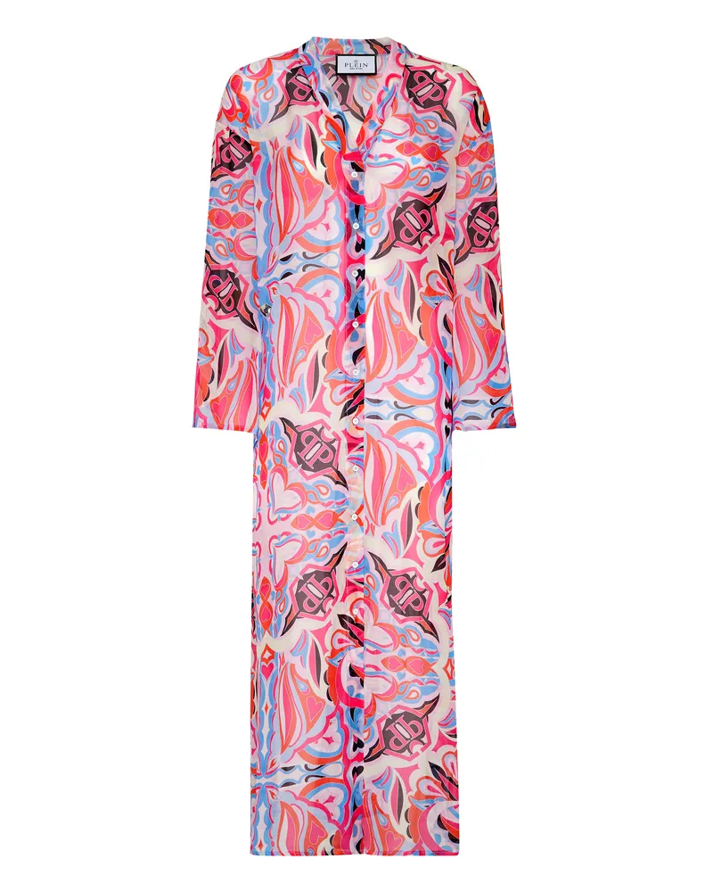 Philipp Plein Kaftan Fuchsia