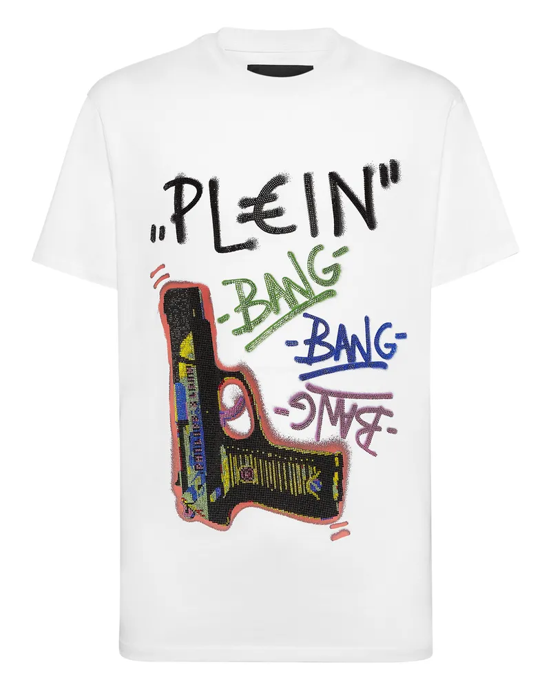 Philipp Plein T-Shirt Rundhalsausschnitt Ss Weiß