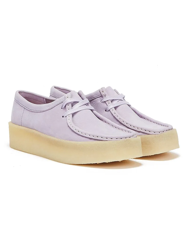 Clarks Wallabee Cup Nubuck Womens Lilac Schuhe - (Lila Lila