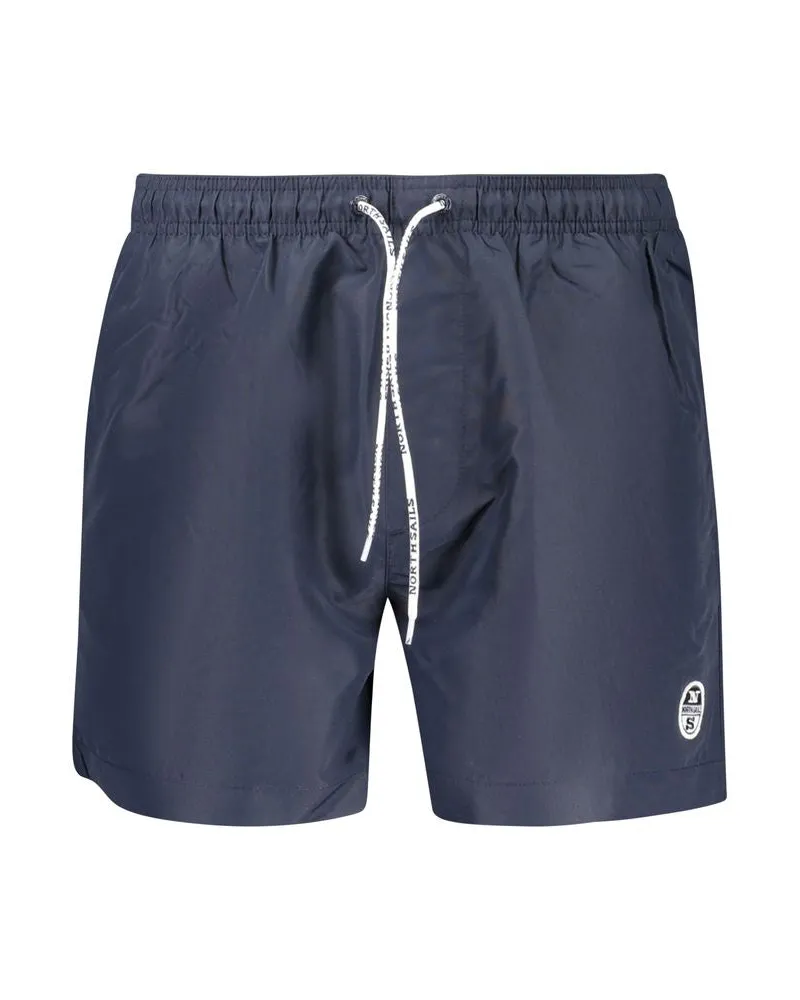 North Sails Blu Polyester Herren Schwimmboxer Blau