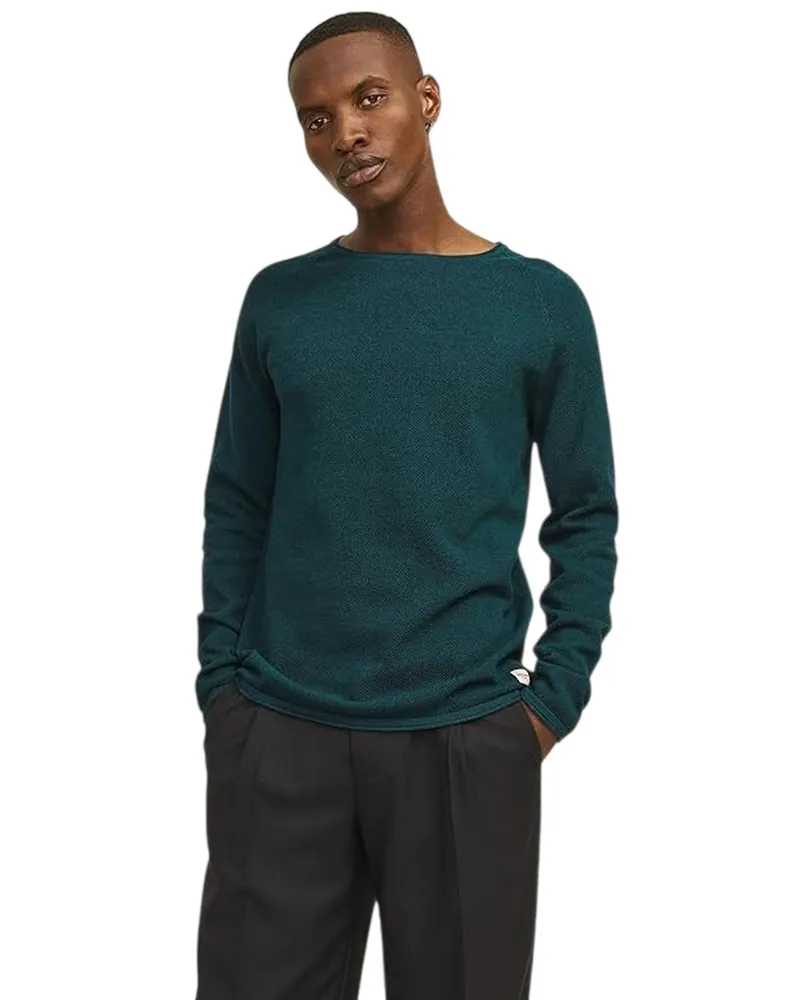 Jack & Jones Jack And Jones - Pullover für Herren, Regulär, Raglanärmel (Dunkelpetrol Petrol
