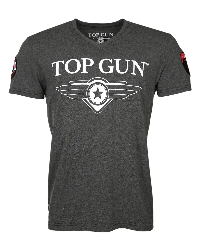 Top Gun T‑Shirt TG20191004 - Dunkelgrau Dunkelgrau