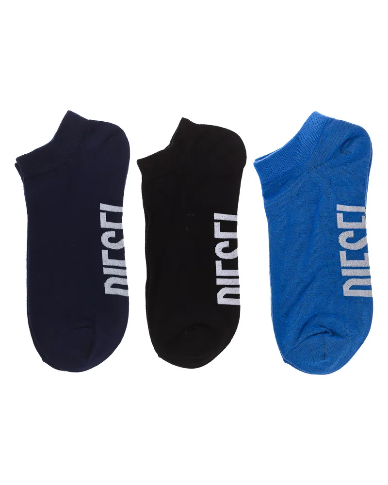 Diesel Pack-3 Knöchelsocken aus Baumwolle für Männer 00SI8H-0LDAZ Mehrfarbig