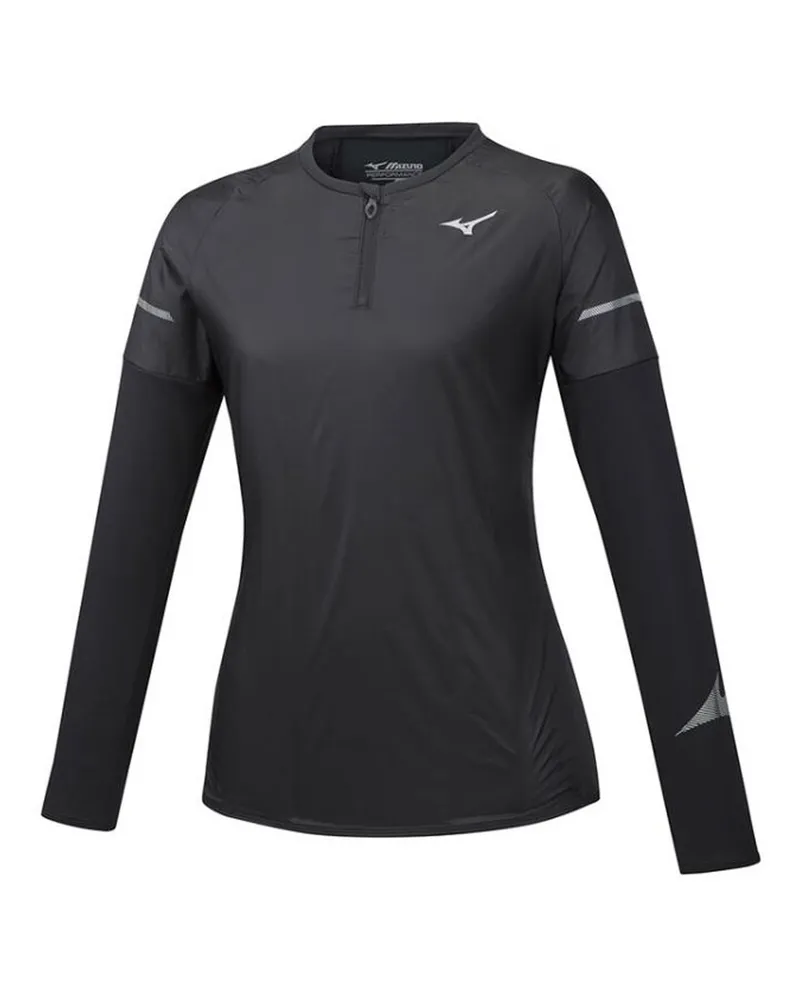 Mizuno Hineri Hybrid Womens Black Top Schwarz