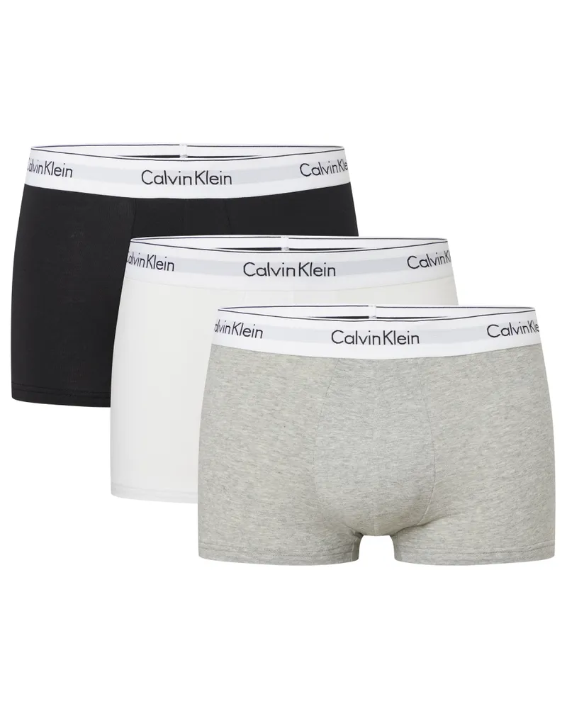 Calvin Klein 3er-Pack Herren Modern Cotton Stretch Trunk Mehrfarbig