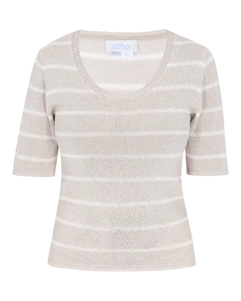 Usha Pullover Frauen hellgrau/weiß Hellgrau