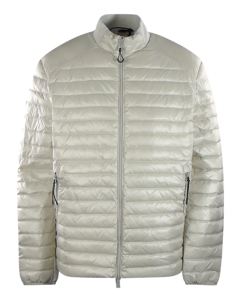 Belstaff Airframe Moonbeam Weiße glänzende Daunenjacke Weiß