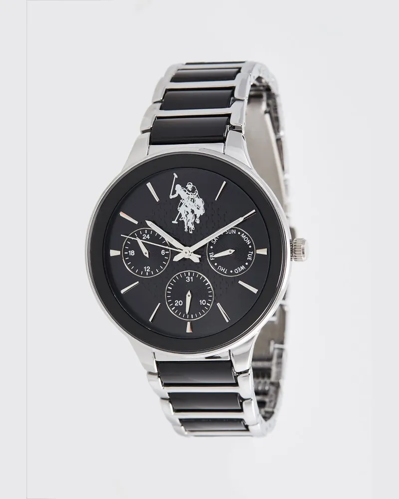 U.S. Polo Assn.  Uhr Alexandre Gent Silber