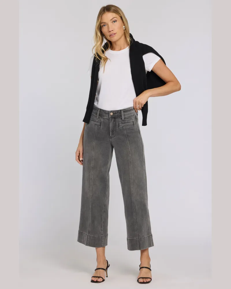 NYDJ not your daughter's Jeans  Teresa Jeans mit weitem Bein, knöchellang - Grau Grau