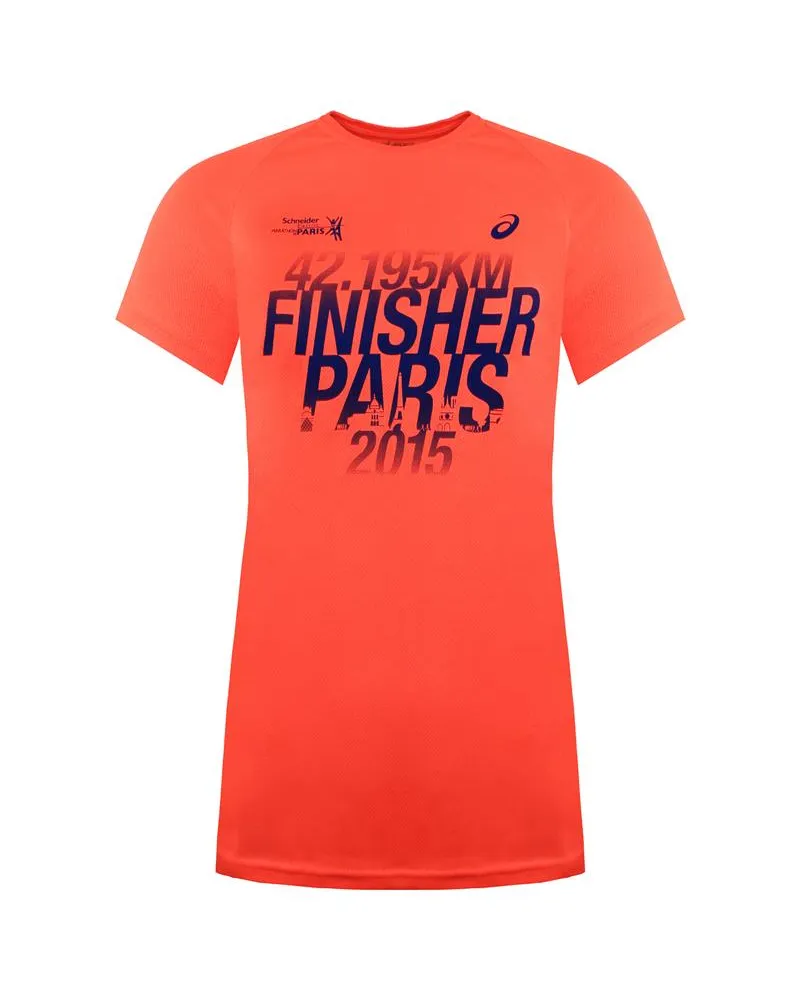 Puma Asics Finisher Paris 2015 Damen Orange T-Shirt Orange