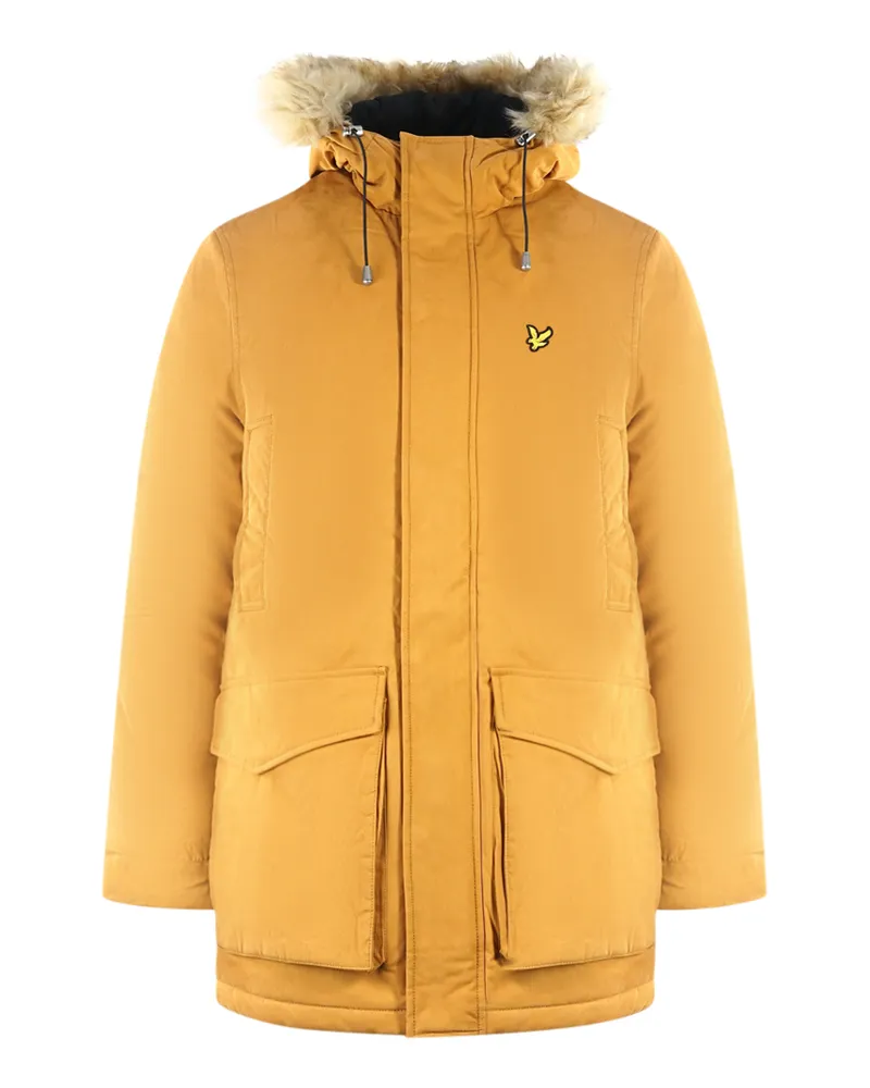 Lyle & Scott Winter Weight Microfleece Jacke Karamell Braun