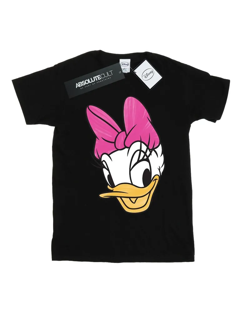 Disney Daisy Duck Head Painted" T-Shirt für Damen (Schwarz Schwarz