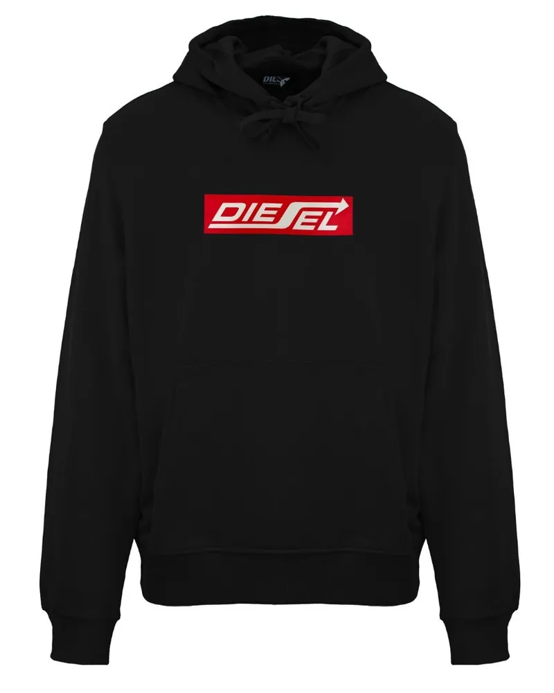 Diesel Kapuzenpullover „pfeillogo" In Schwarz Schwarz