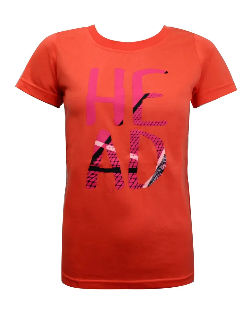 Head Kopfgrafik Womens Coral T-Shirt Korallenrot