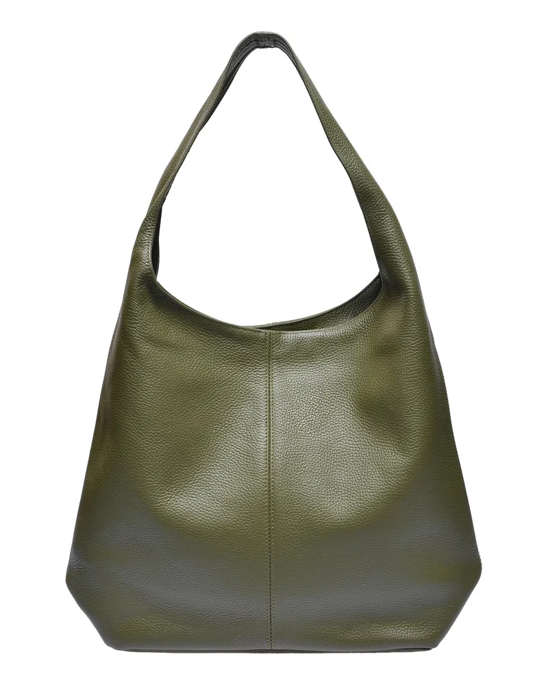 Anna Luchini Khaki Rindsledertasche Khaki