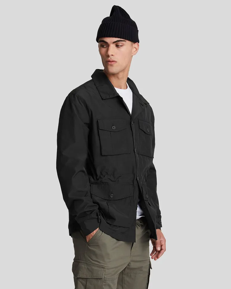 Lyle & Scott Herren-Feldjacke in Schwarz Schwarz