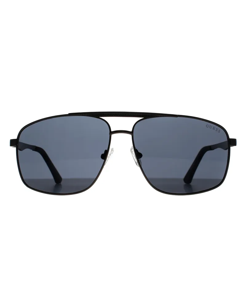 Guess Aviator Mens Matte Gunmetal Rauch Grau GO00063 Grau