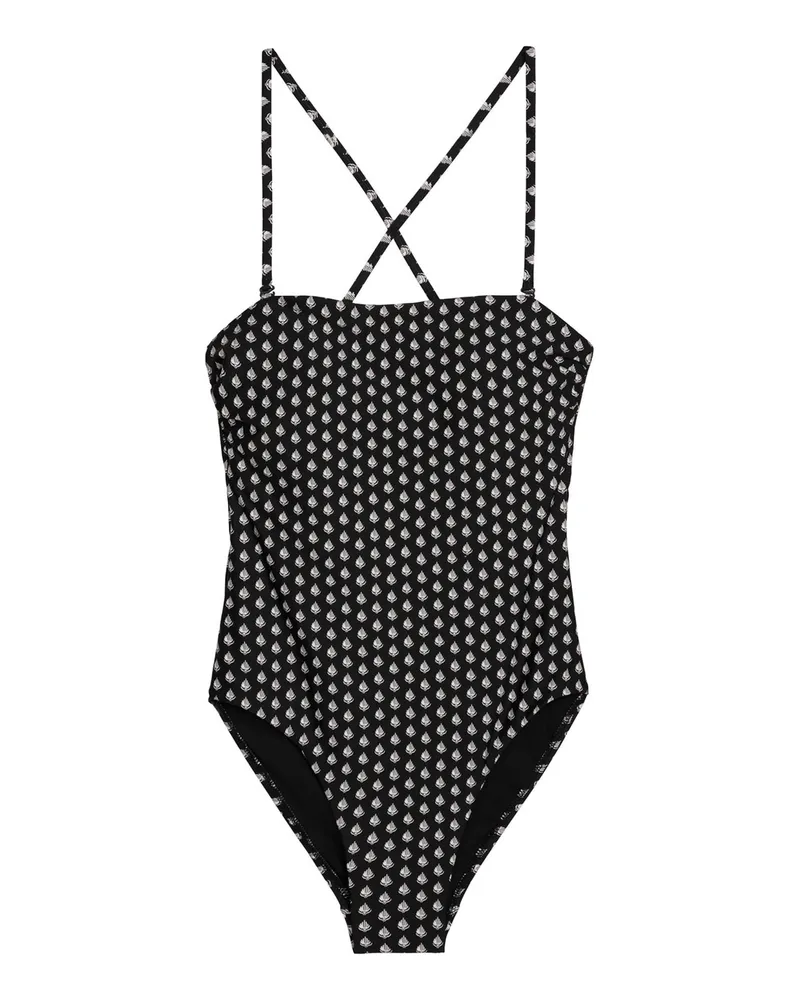 Marc O'Polo Marc O'Polo Damen Badeanzug Palm Border GeoSchwimmanzug, Einteiler, Bademode Schwarz