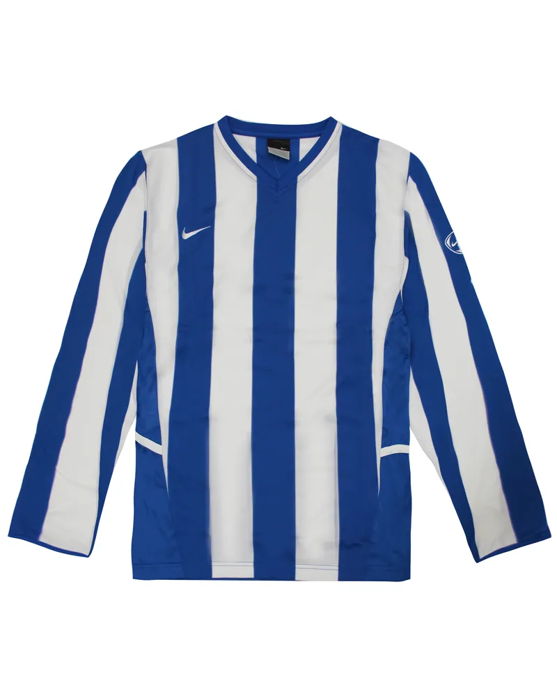 Nike Mens Football Jersey Stripe Sports Top Blau