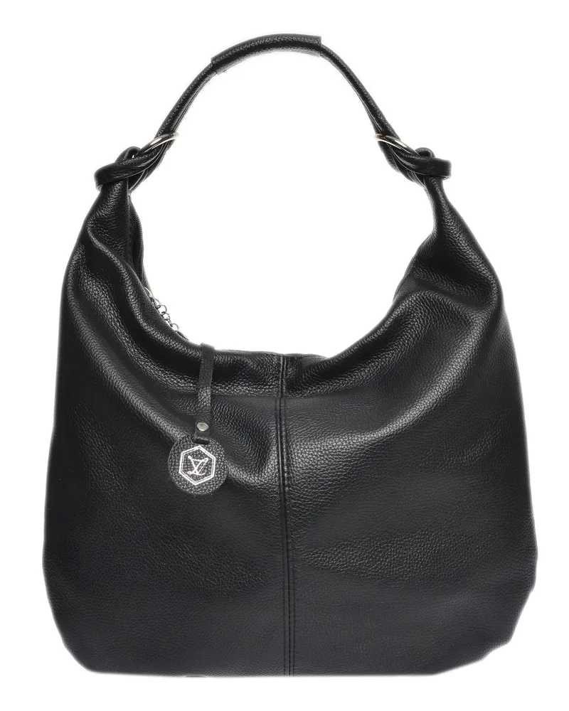 Luisa Vannini Schwarz Rindsledertasche Schwarz