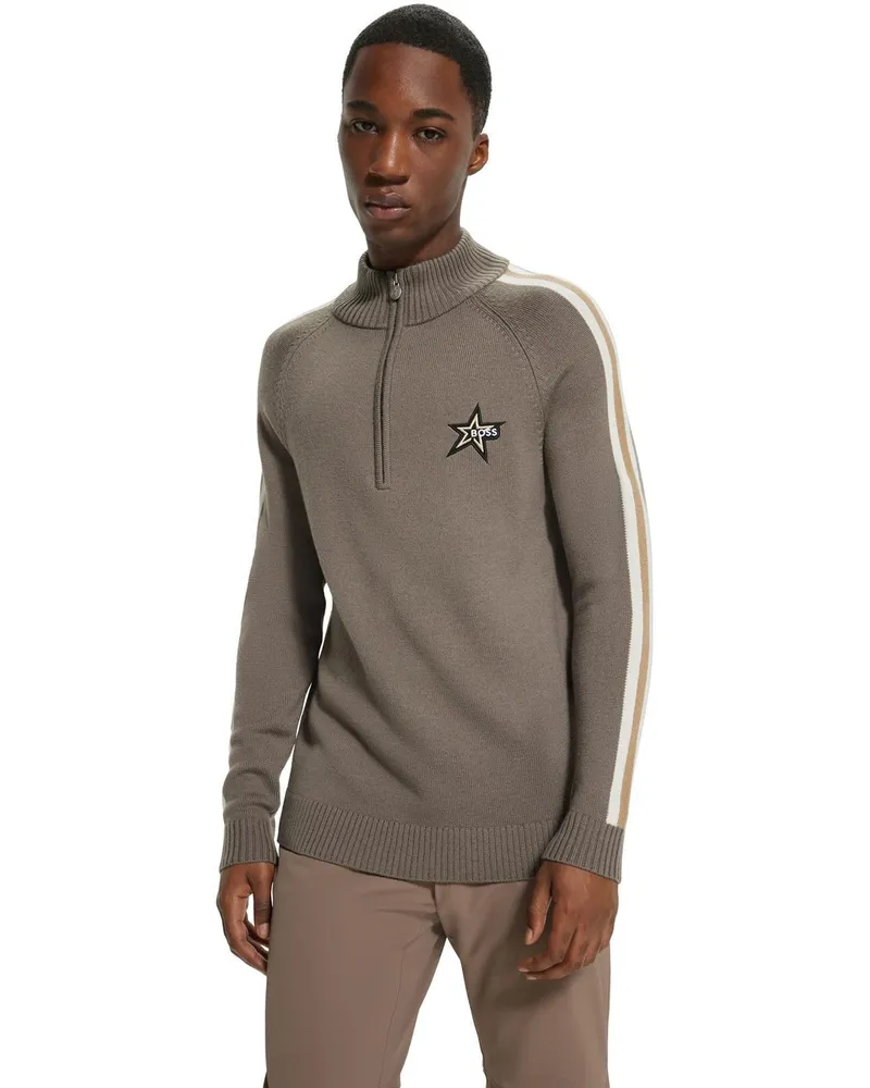 HUGO BOSS Pullover für Herren, Regulär, Raglanärmel (Beige Beige