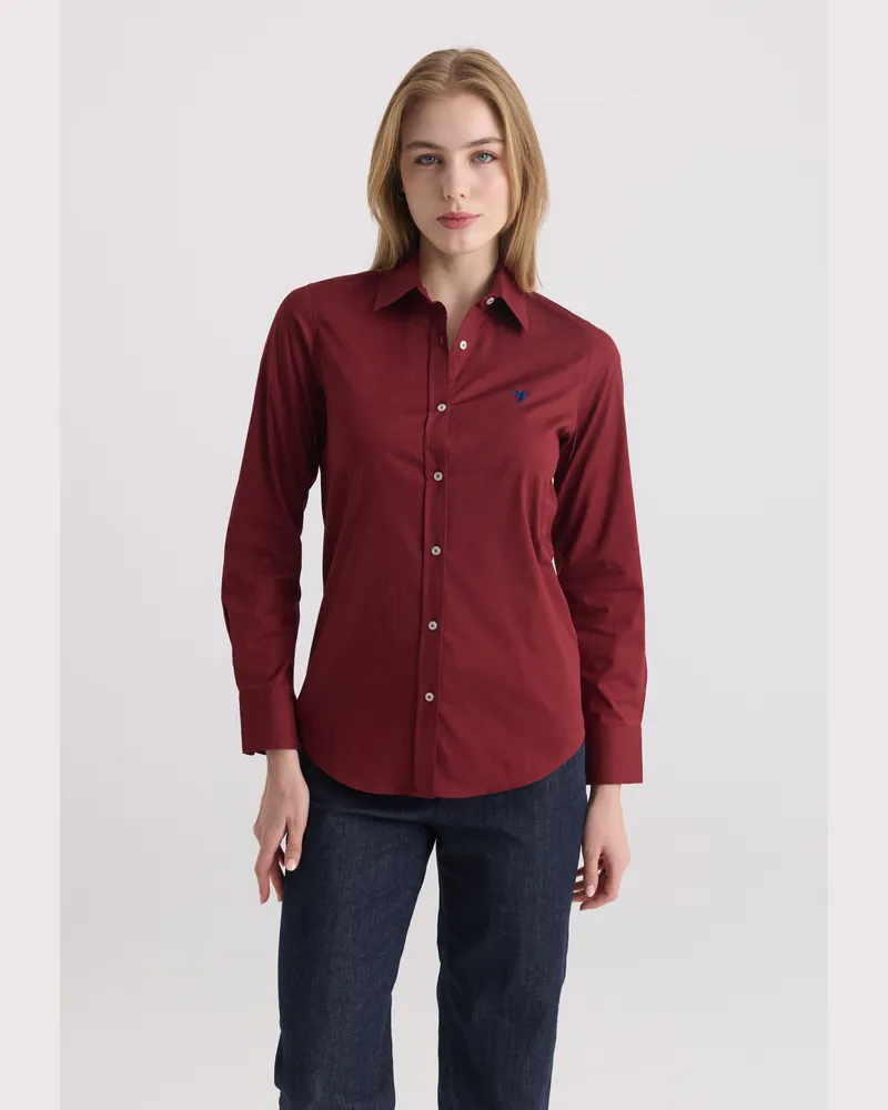 Felix Hardy Hemd Langarmhemd Bordeaux