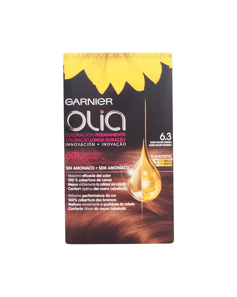 Garnier Olia Coloración Permanente #6,3 Rubio Oscuro Dorado Set 4 pz 