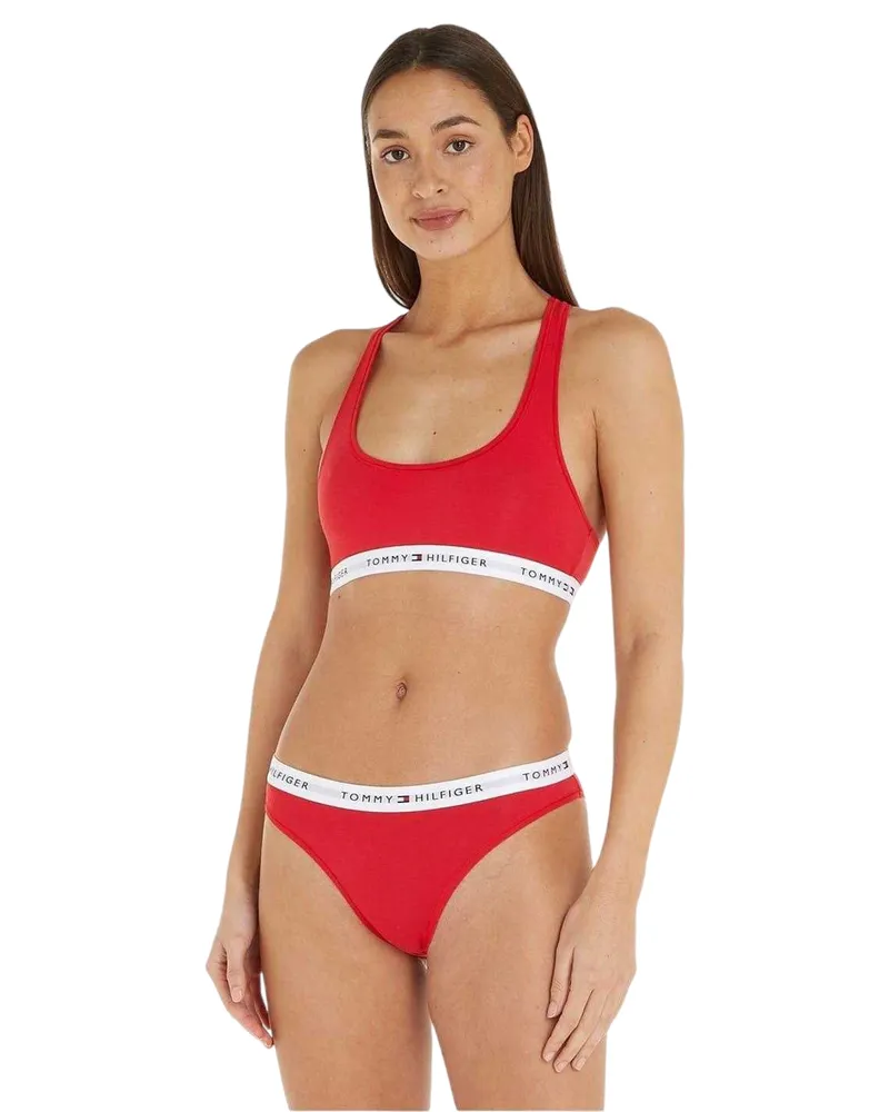 Tommy Hilfiger Slips für Damen, Hipster (Primärrot Weiß