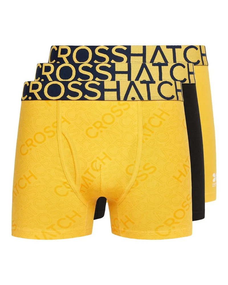 CrossHatch Typan" Boxershorts für Herren (3er-Pack) (Gelb Gelb