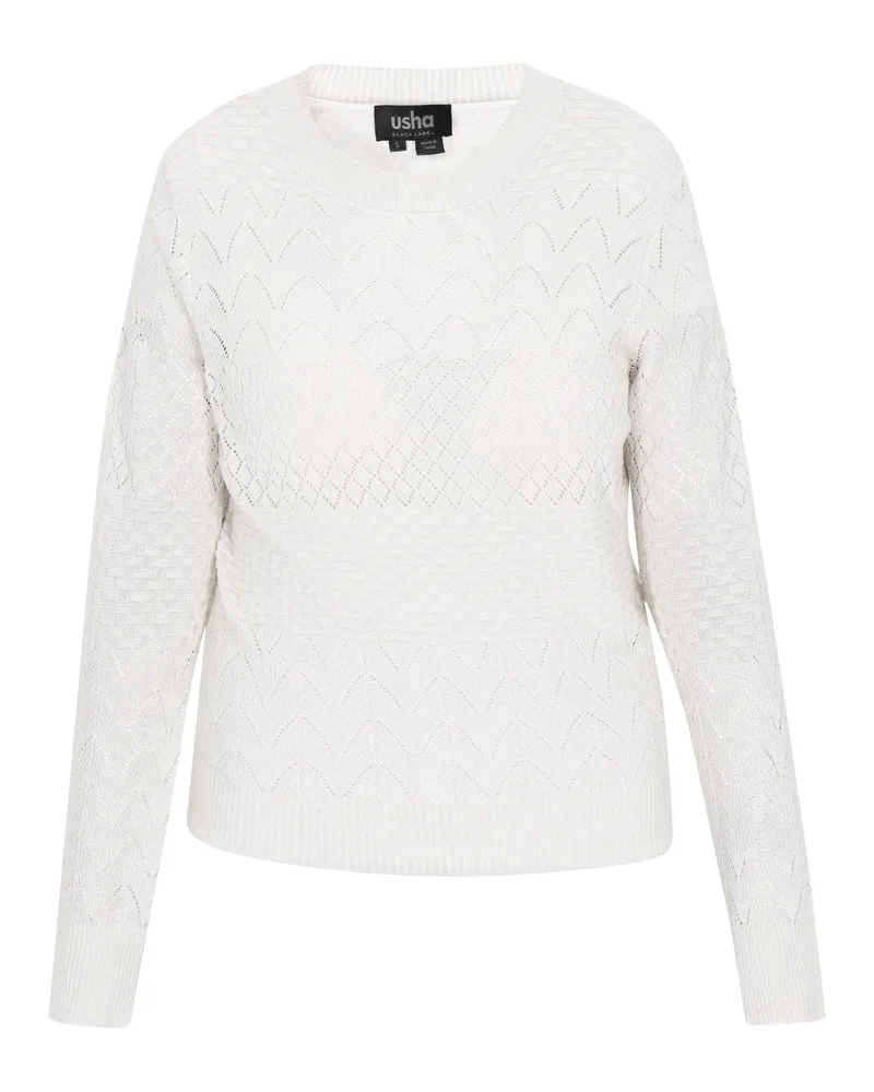 Usha Pullover Frauen cremefarben Wollweiß