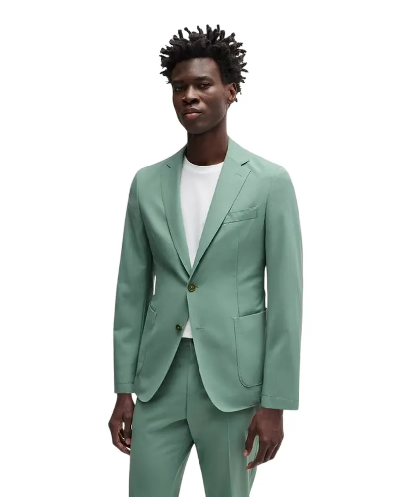 HUGO BOSS Blazer für Herren, Hals Kerbe (Grün Grün