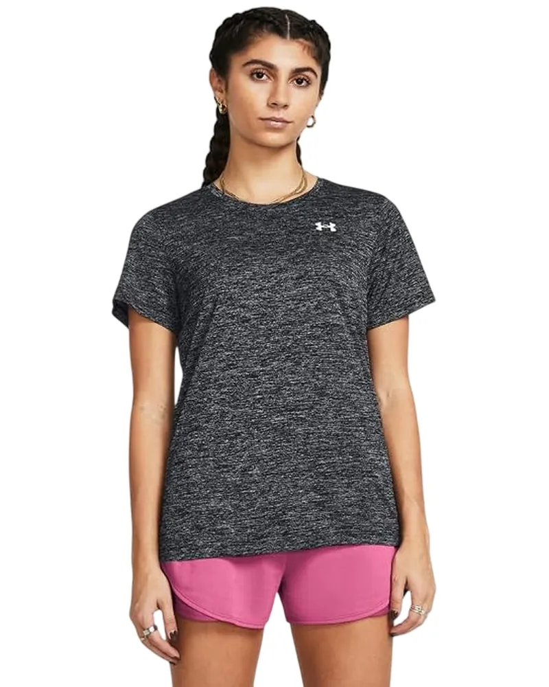 Under Armour T-Shirt für Damen, kurzärmlig (Schwarzer Twist Schwarz