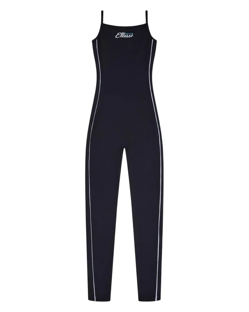 Ellesse Jumpsuit für Damen, Spaghetti-Träger (Schwarz Schwarz